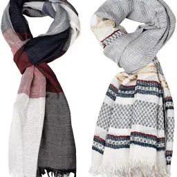 Self Design Pure Cotton Men Multicolor Stole-41