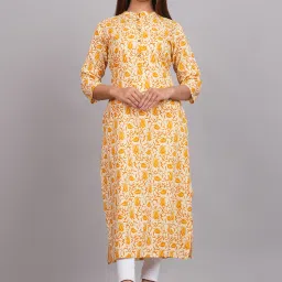 Women Printed Cotton Blend Straight Kurta-image-19