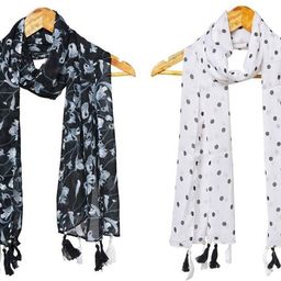 mss fashion Printed Chiffon Women Multicolor Stole, Scarf, Fancy Scarf-picture-1