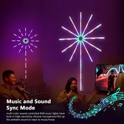 Vedara ®Firework Led Strip Light Launch Effect Music Sync RGB Color Changing Light Strip-26