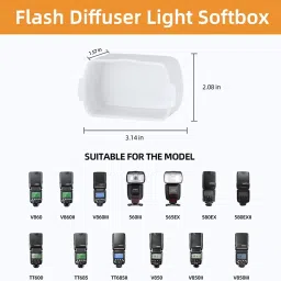 fotokina Omni Reflector for On-Camera or Off-Camera Flash Gun, Flash Cap Bouncer for Speedlight & DSLR Cameras Diffuser image 3