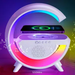 Portable LED Lamp with Built-in Speaker & 16-Color Changing Mood Light White Plastic Hanging Lantern-image-76