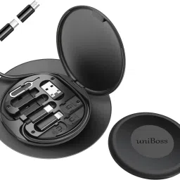 UniBoss Power Sharing Cable 1 A 0 m NA All-in-One Quick Charging Data Cable Storage Kit & Hidden Holder, All USB cable Kit Universal Smart Adapter Card Storage Box For All Android & iphone Devices Laptop Accessory-image-38