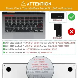 oaky OK-MB-AIR15-M3-2024-KP-SL 2021-2024 Release MacBook Air 15.3 inch [A3114 A2941 M2/M3] Keyboard Skin image 2