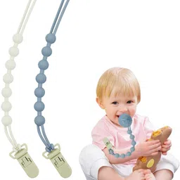 serplex Silicone Pacifier Clip Holder Pack of 2 for Babies Nipple Holder-picture-1