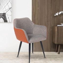 casacraft from pepperfry Rigel Fabric Arm Chair in Tan and Grey Colour-picture-35