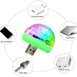 pishon Mini Disco DJ Lamp Light Multi-Color Sound Activated Music Controlled Sensor Lights USB Powered Car Fancy Lights image 2