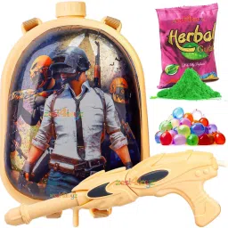 Pichkari Water Gun With Pressure Tank Spray with 1 Pkt Herbal Gulal & Water Gun-image-17