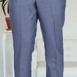 Men Regular Fit Blue Viscose Rayon Trousers-image-92
