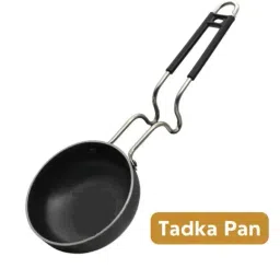 Iron Tadka Pan/Fry Pan with Steel Handle for Kitchen Tadka Pan 16 cm diameter 0.25 L, 0.5 L, 0.75 L capacity-picture-4