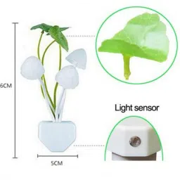 WRADER Colors Changing Sensor LED Mushroom Light Flower Light Night Lamp for Room Bedroom Hall Smart Sensor Light image 2