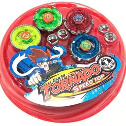 New 4 in 1 Metal Beyblade Toy Set with Stadium and 2 Launchers-image-5