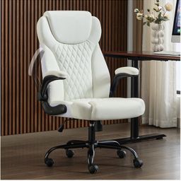 chairtech High Back Office Chair Adjustable Desk Chair Back Executive Comfortable Leatherette Office Conference Chair-picture-2