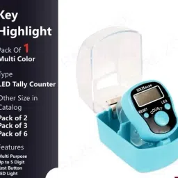 UmpireScorerCoach orJaapTasbeehCountr(AssortedColors)LEDWithCase Digital Tally Counter-2