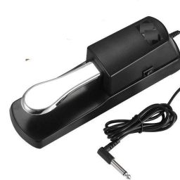 Sustain Pedal for Keyboard Digital Piano Foot Pedal, 5 Feet Cable with ¼ inch Plug, Universal Sustain Pedal Foot Damper for Digital Electronic Piano, keyboards- Black Damper & Sustain Pedal-13