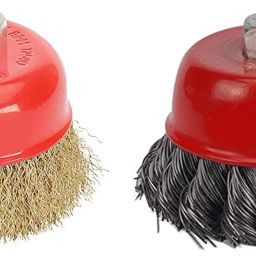 3 inch 75mm Brass Wire and Twisted M10 Thread Cup Brush Wheel Brush-image-73