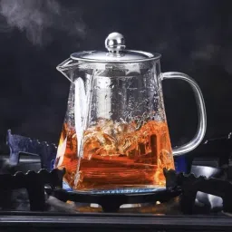 Borosilicate Glass Teapot - Stovetop & Microwave Safe - Premium Grade Indian Coffee Filter-21