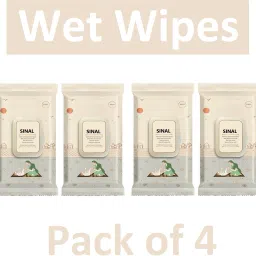 Pack of 4 Wet Wipes (72 leaf each) Chemical Free & Organic Baby Wipes WIP84.2-image-0