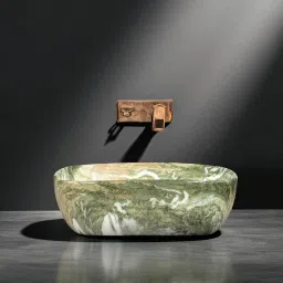 Premium Designer Ceramic Wash basin (M-75) with Waste pipe & Coupling (18x13x5)(M75)RJ Table Top Basin-image-89