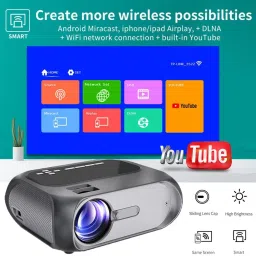 dkian T7 uc46 Short throw Smart Projector HD 3D 4K Wifi miracast 3800 Lumens Home Cinema Projector 140 inch from 4 meter distance projection built in youtube app 3800 lm LCD Corded Mobiles Portable Projector image 4
