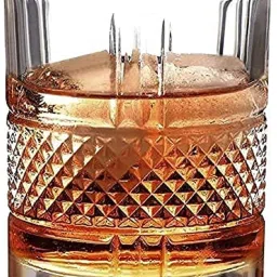 (Pack of 4) New fashion Whiskey Glasses pack of 4, 300 ML Stylish Fashion Rocks Tumblers Lead-Free Glassware for Scotch Bourbon Cognac Brandy Cocktail Glass Set Whisky Glass-22