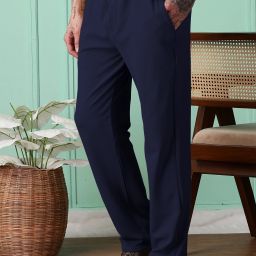 Men Solid Blue Track Pants-image-54
