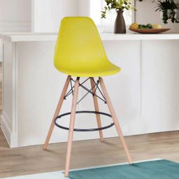 casacraft from pepperfry Aken Plastic Bar Chair In Yellow Colour-picture-40