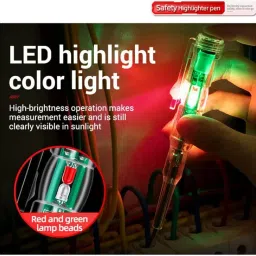 goodsbazaar High-Brightness Intelligent Voltage Tester Pen - Multi-function LED Test Pen Digital Voltage Tester image 3