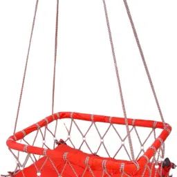 Baby Sleeping Jhula with Mosquito Net (0-1 Years ) Swings Swings (Red) Swings-image-19