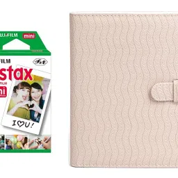FUJIFILM Instax Mini 10X1 Sheets Instant Film with 128-sheet Lockalbum Pink Wave Film Roll-image-10