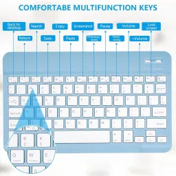 Astrill Wireless Bluetooth Keyboard and Mouse Combo, Slim LED Keyboard for iOS/Android Wireless, Bluetooth Standard Multi-device Keyboard Compatible with Desktop, Laptop, Tablet image 2