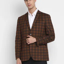 Men Checkered Single Breasted Casual Blazer-image-65