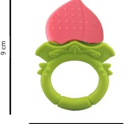joy buzz Fruit Teether & Star Nibbler Combo - Pack of 2 (Peach & Yellow) Teether and Feeder image 2