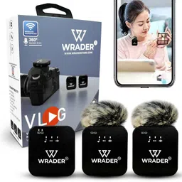 wrader Wireless Mic with Noise Reduction for Cameras, PC, Laptops, Mobile, GoPro, DSLR Microphone-picture-6