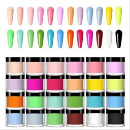 12 Colors Acrylic Nail Powder Set, Colored Acrylic Powder for Nails DIY Art-11