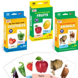 My First Flash Cards for Kids (Set of 3): Fruits, Vegetable & Animal - 108 Cards-image-27