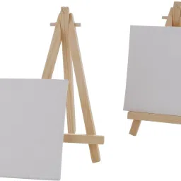 frkb Mini Display Easel with Canvas Board 10x10cm Each Cotton Medium Grain Primed Canvas Board (Set of 2) image 5