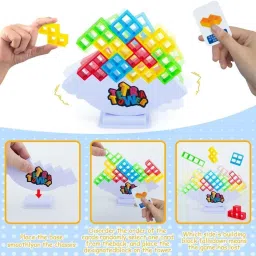 Tetra Tower Game 16 Pcs Stack Tower, Swing Stack Child Balance Building Block-2