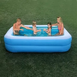 (Ind961*) 6.7 Feet Rectangular Swimming Pool Bath Tub with Air Pump Inflatable Swimming Pool-17
