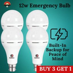 Pack of 4 Smart Inverter Bulbs – 12W Backup 3 hrs Bulb Emergency Light-image-25