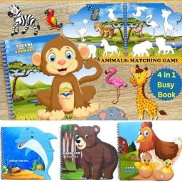 OMNY Animal Shaped Busy Books for 2- 4 years kids-10
