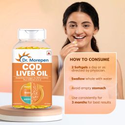 dr. morepen COD Liver Oil Capsules With Natural Omega 3, Vitamin A & D - 100 Softgels image 3