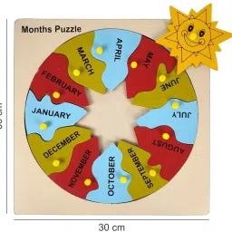 popplop Month's Name Puzzle learn the Names of Months in a year Learning Toys Boards image 3