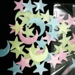 10.16 cm Star And Moon Wall Sticker Self Adhesive Sticker-image-28