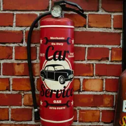 eazywagon Red Metal Prop Extinguisher - Car Service Wall Decor-picture-47