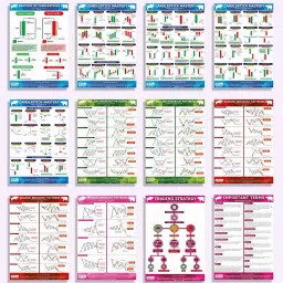 pixelpage publications Stock Market Trading Chart Pattern Poster (Pack of 17 poster) | An Comprehensive coverage of candlestick and classic chart patterns for Trading Room Setup Paper Print image 4
