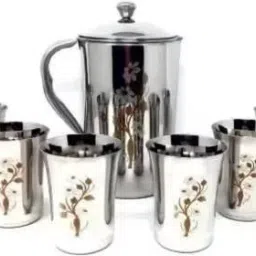 Flower lager Jug Glass Set-image-3
