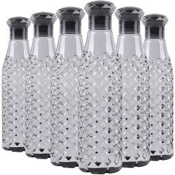 Diamond crystal Plastic Food Grade Fridge Water Bottle Set (6 Pieces) 1000 ml Bottle-42