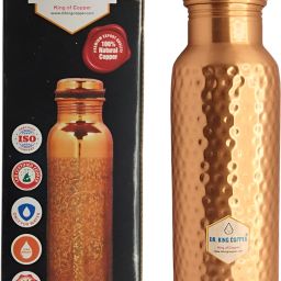 PURE TAMBA LUXERY PREMIUM QUALITY MATT HAMMERED DESIGN COPPER BOTTLE 1L 1000 ml Bottle-image-76