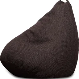 XL ORGANIX Collection, Organic Jute Fabric Chocolate Brown Color, Classic Teardrop Bean Bag With Bean Filling-image-91